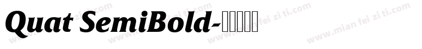 Quat SemiBold字体转换